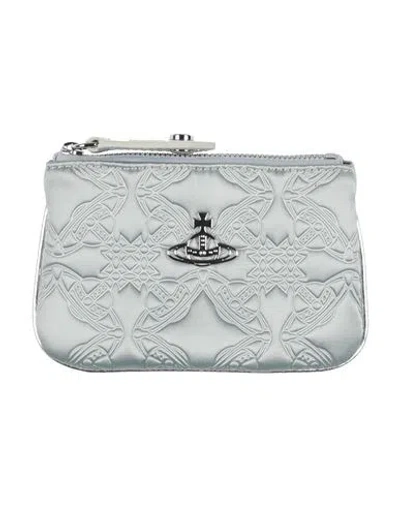 Vivienne Westwood Woman Coin Purse Light Grey Size - Textile Fibers In Gray