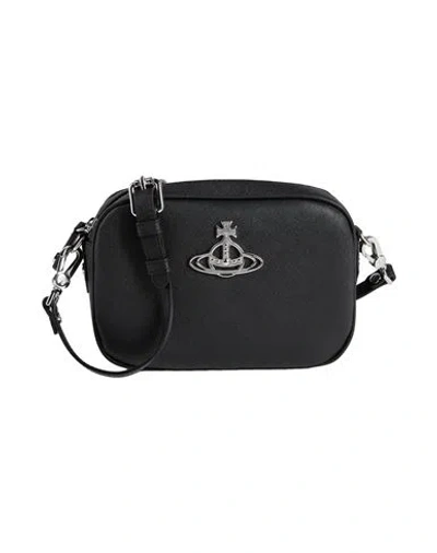 Vivienne Westwood Woman Cross-body Bag Black Size - Polyurethane, Cotton