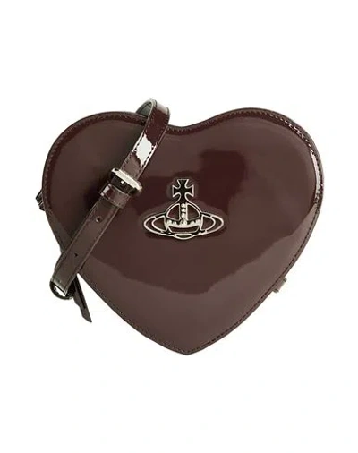 Vivienne Westwood Woman Cross-body Bag Cocoa Size - Cow Leather In Brown