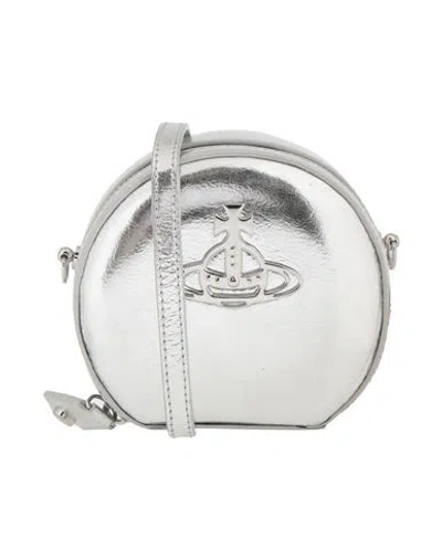 Vivienne Westwood Woman Cross-body Bag Silver Size - Textile Fibers
