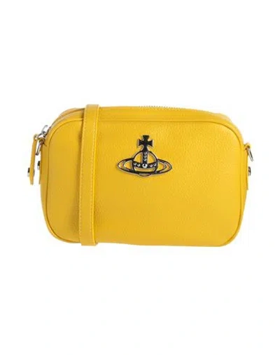 Vivienne Westwood Woman Cross-body Bag Yellow Size - Recycled Polyurethane, Polyurethane