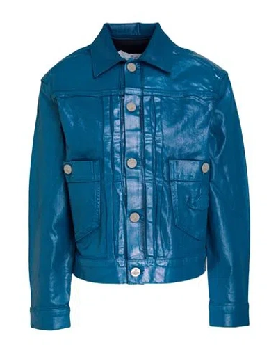 Vivienne Westwood Woman Denim Outerwear Deep Teal Size Xxs Cotton, Elastane In Blue