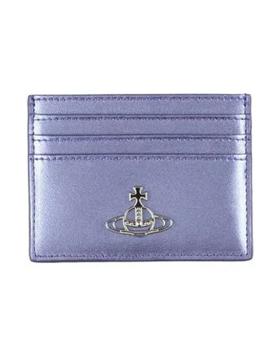 Vivienne Westwood Woman Document Holder Lilac Size - Leather In Brown