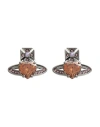 VIVIENNE WESTWOOD VIVIENNE WESTWOOD WOMAN EARRINGS RUST SIZE - BRASS