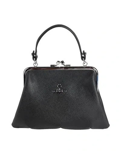 Vivienne Westwood Woman Handbag Black Size - Polyurethane, Cotton