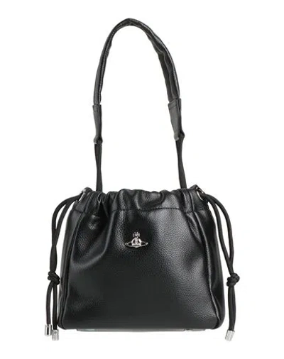 Vivienne Westwood Woman Handbag Black Size - Textile Fibers
