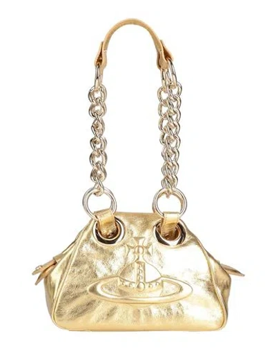 Vivienne Westwood Woman Handbag Gold Size - Leather