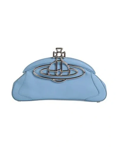 Vivienne Westwood Woman Handbag Light Blue Size - Leather