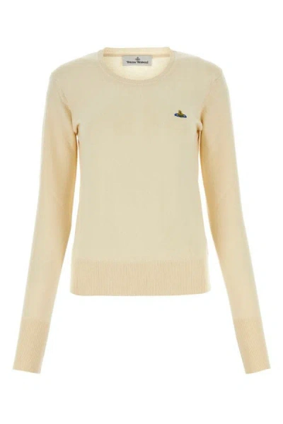 Vivienne Westwood Woman Ivory Cotton Blend Bea Sweater In White