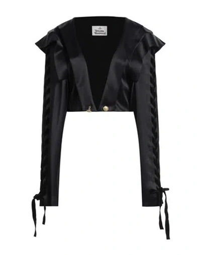 Vivienne Westwood Woman Jacket Black Size 4 Acetate, Viscose