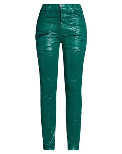 Vivienne Westwood Woman Jeans Green Size 29 Cotton, Elastane