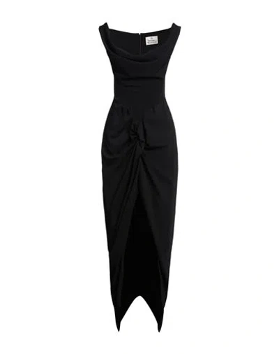 Vivienne Westwood Woman Maxi Dress Black Size 8 Polyester