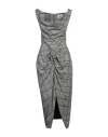 Vivienne Westwood Woman Maxi Dress Grey Size 6 Viscose, Virgin Wool, Elastane In Gray