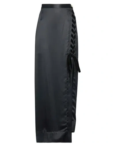 Vivienne Westwood Woman Maxi Skirt Black Size 8 Acetate, Viscose