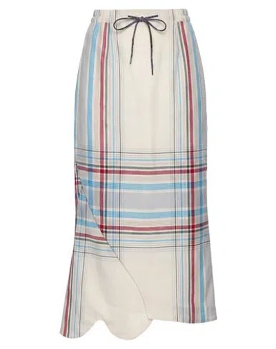 Vivienne Westwood Woman Maxi Skirt Cream Size 2 Virgin Wool In White