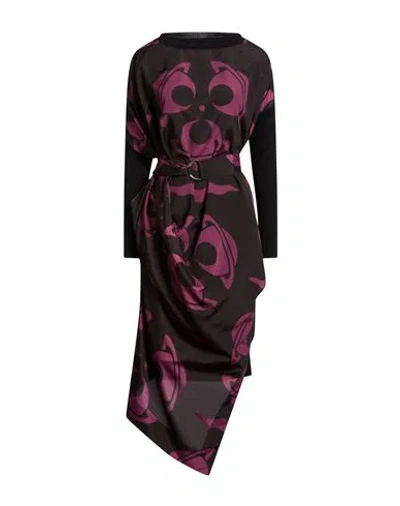 Vivienne Westwood Woman Midi Dress Black Size 0 Polyester, Virgin Wool