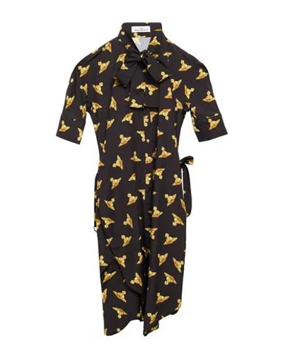 Vivienne Westwood Woman Midi Dress Black Size 2 Polyester