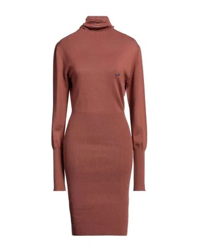 Vivienne Westwood Woman Midi Dress Brick Red Size S Virgin Wool