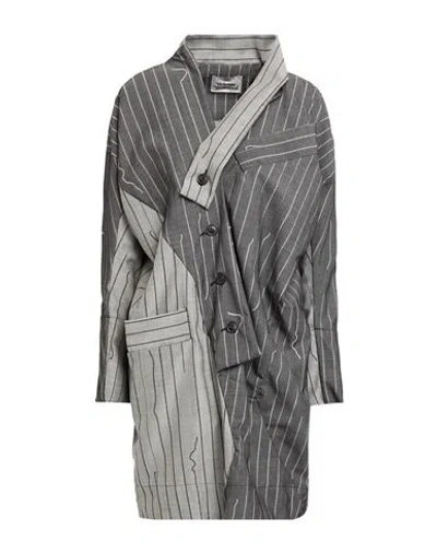 Vivienne Westwood Woman Midi Dress Grey Size 2 Virgin Wool In Gray