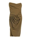 Vivienne Westwood Draped Strapless Minidress In Green
