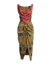 Vivienne Westwood Woman Midi Dress Mustard Size 4 Polyester, Viscose In Yellow