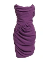 Vivienne Westwood Woman Midi Dress Purple Size 6 Polyester In Purple