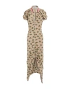 Vivienne Westwood Woman Midi Dress Taupe Size L Organic Cotton In Grey
