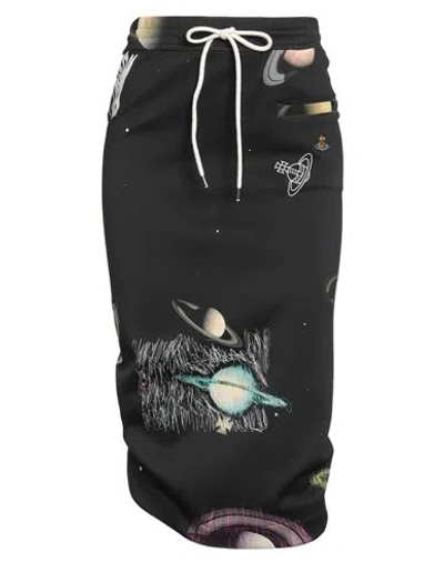 Vivienne Westwood Woman Midi Skirt Black Size L Polyamide, Cotton