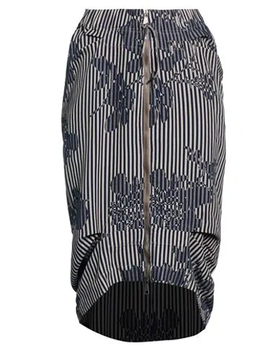 Vivienne Westwood Woman Midi Skirt Blue Size 30 Organic Cotton