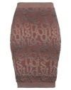 Vivienne Westwood Woman Midi Skirt Chocolate Brown Size S Acrylic, Viscose, Virgin Wool, Polyester In Brown