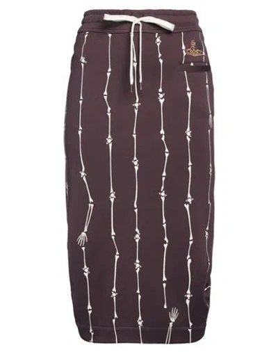 Vivienne Westwood Woman Midi Skirt Plum Size S Polyamide, Cotton, Elastane In Purple