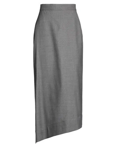 Vivienne Westwood Woman Midi Skirt Grey Size 2 Virgin Wool