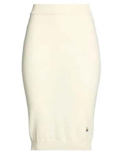 Vivienne Westwood Woman Midi Skirt Ivory Size M Wool, Cashmere In Neutral