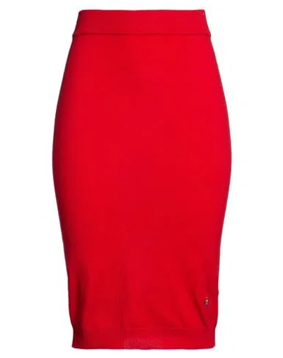 Vivienne Westwood Woman Midi Skirt Red Size S Merino Wool, Cashmere