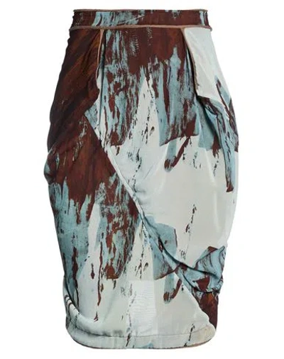 Vivienne Westwood Woman Midi Skirt Sage Green Size L Polyester In Multi