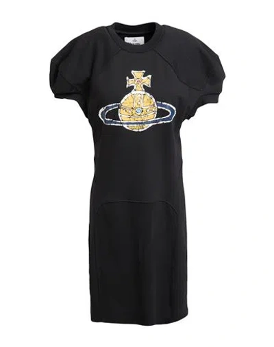 Vivienne Westwood Woman Mini Dress Black Size L Cotton, Elastane