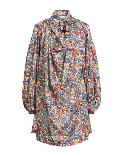 Vivienne Westwood Woman Mini Dress Blue Size 8 Cotton In Pattern