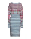 Vivienne Westwood Woman Mini Dress Blue Size M Viscose, Cotton, Polyester In Blue