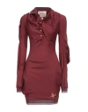 Vivienne Westwood Woman Mini Dress Burgundy Size M Cotton In Brown
