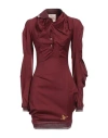 Vivienne Westwood Woman Mini Dress Burgundy Size M Cotton In Red