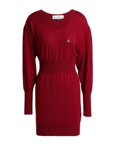 Vivienne Westwood Woman Mini Dress Burgundy Size S Virgin Wool