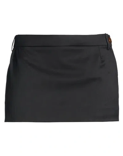 Vivienne Westwood Woman Mini Skirt Black Size 10 Virgin Wool
