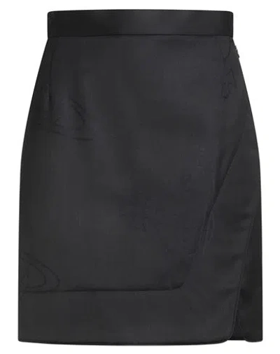 Vivienne Westwood Woman Mini Skirt Black Size 6 Virgin Wool