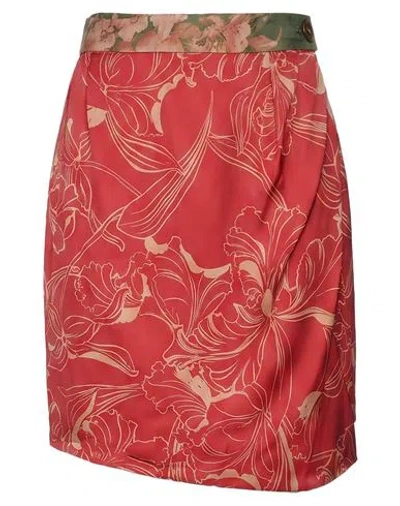 Vivienne Westwood Woman Mini Skirt Brick Size 2 Polyester In Red