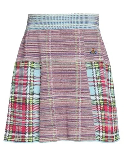 Vivienne Westwood Woman Mini Skirt Fuchsia Size M Viscose, Cotton, Polyester, Polyamide, Polypropyle In Pink