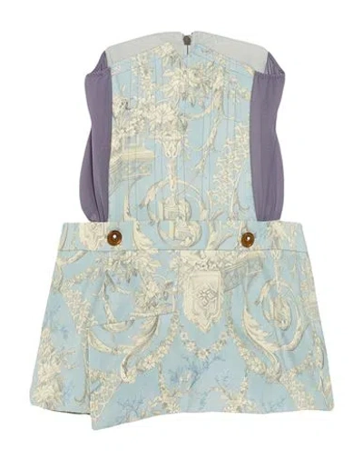 Vivienne Westwood Woman Mini Skirt Light Blue Size 6 Cotton