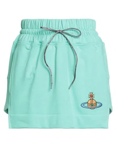 Vivienne Westwood Woman Mini Skirt Light Green Size M Cotton