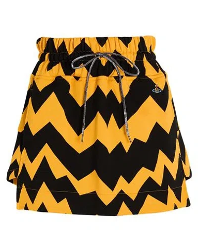 Vivienne Westwood Woman Mini Skirt Marigold Size L Cotton In Yellow