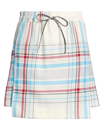 Vivienne Westwood Woman Mini Skirt Off White Size L Virgin Wool In Multi