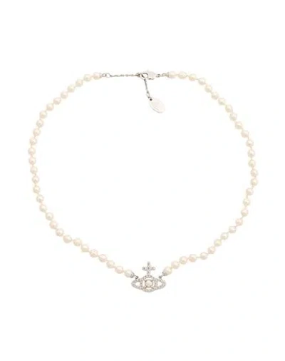 Vivienne Westwood Woman Necklace White Size - Brass